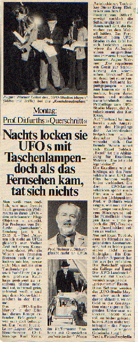 1974-09-aa-Beweisnot war damals schon das eigentliche Problem der Ufologie-Prediger und treu ergebenen Fans