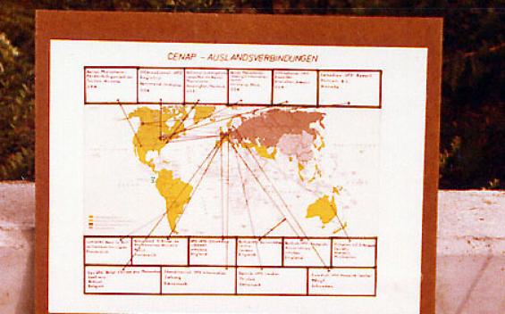 1977-09-aa-CENAP-Infotafel über die damaligen Kontakte mit ausländischen Forschungsgruppen weltweit