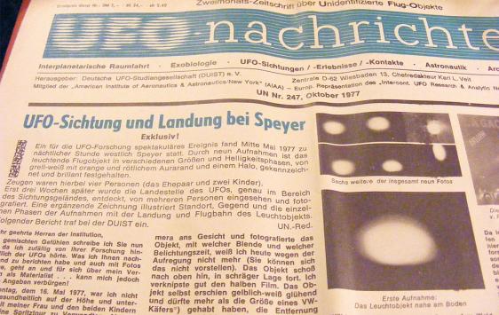 1977-10-CENAP UFO-Testfall als Schlagzeilen-Fall in UFO-Nachrichten welcher aufzeigte das die DUIST-UFO-Sekte keine Fälle recherchierte...