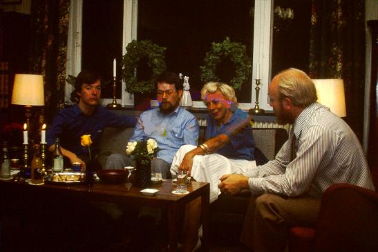 1980-08-ka-CENAP/H.Koehler trifft SUFOI-Fu00fchrung: Flemming Ahrenkiel, Karen Linneballe, Peter Hansen in Rungsted-Kyst/Du00e4nemark