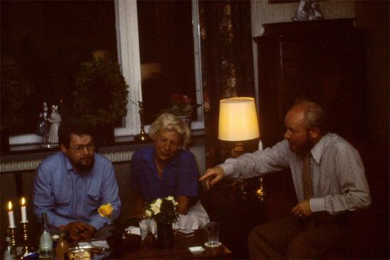 1980-08-kb-CENAP/H.Koehler trifft SUFOI-Fu00fchrung: Flemming Ahrenkiel, Karen Linneballe, Peter Hansen