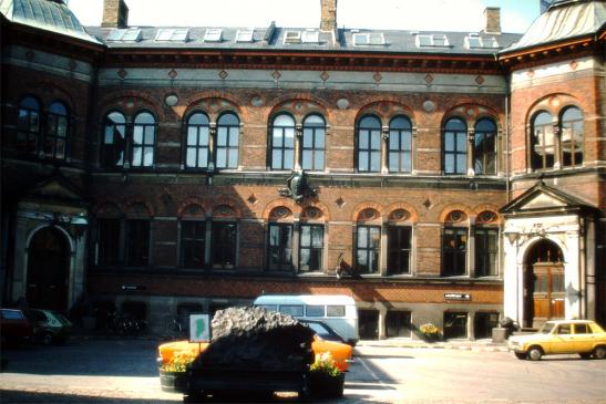 1981-08-m-Meteorit vor Naturkundemuseum-Kopenhagen