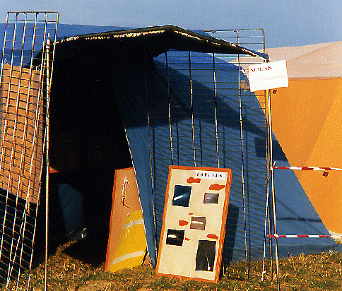 1996-08-da-Astronomie-Nacht-Info-Zelte auf dem Bastberg-Elsaß