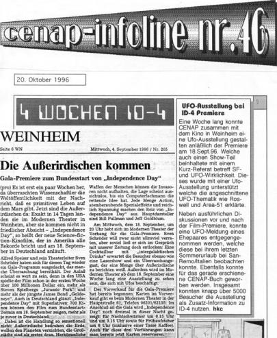 1996-09-aa-CENAP-Ausstellung und Vortrag bei SF-Film ID-4