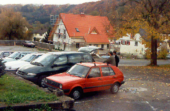 1999-10-ab-Cröffelbach - Eintreffen des SPICA-Teams aus Frankreich