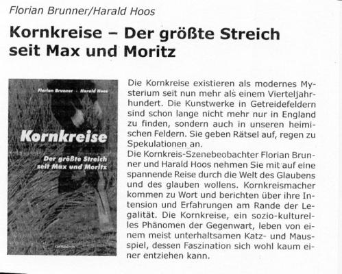 2004-10-Kornkreis-Fachbuch fu00fcr Alle die wirklich wissen wollen WAS hinter den Kornkreisen steckt!