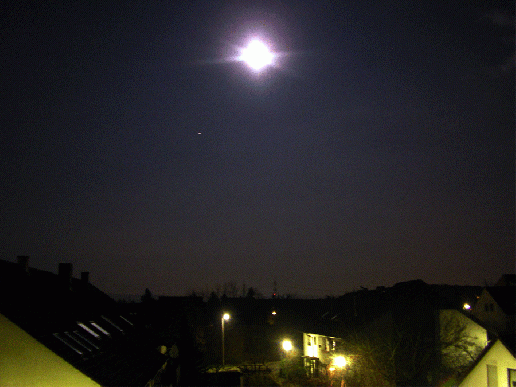 2005-03-ka-Jupiter und Mond am 25.03. über Mannheim