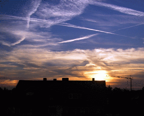 2005-07-cc-linke Nebensonne bei Sonnenuntergang - Mannheim