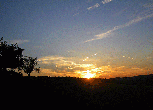 2007-06-eecb-Sonnenuntergang bei Breitenbrunn - Odenwald
