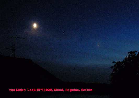 2007-06-eeh- v.L.: Leo5-HP53039 + Halbmond + Regulus + Saturn über Odenwald