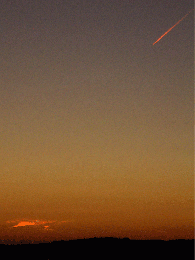 2007-08-bbb-Überflieger bei Sonnenuntergang über Odw