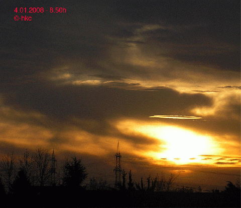 2008-01-akb-LInsenwolken bei Sonnenaufgang - Mannheim