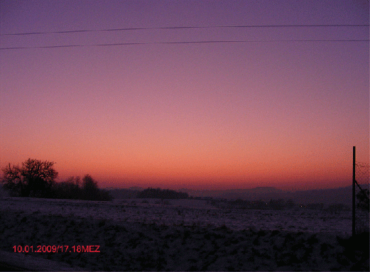 2009-01-caod-Sonnenuntergang bei Zotzenbach-Odenwald