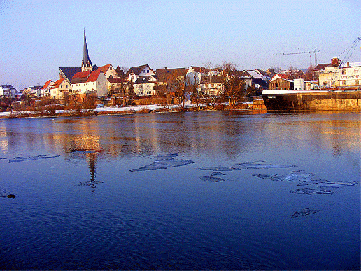 2009-01-coa-Erlenbach am Main mit Eisschollen