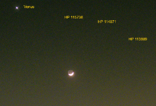 2009-01-fk-Venus und Mond im Sternbild Fische