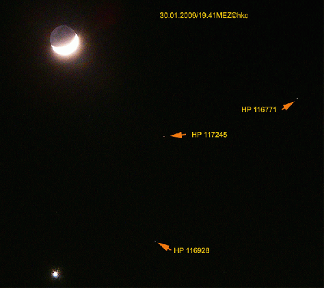 2009-01-gj-Mondsichel und Venus im Sternbild Fische