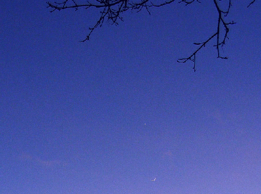 2009-02-0850-Venus+Mondsichel über Weißbriach