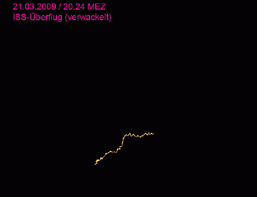 2009-03-eba-ISS-u00dcberflug - Verwackelte Aufnahme ohne Stativ