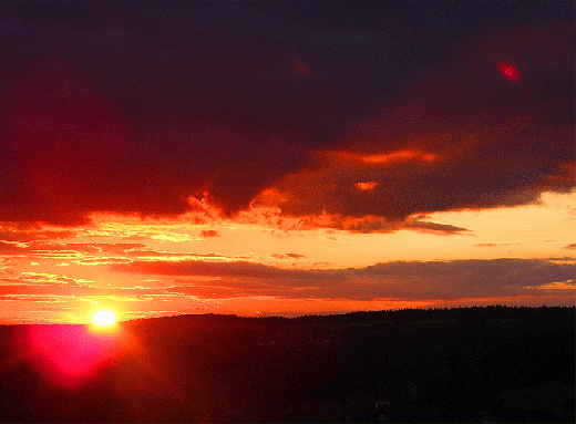 2009-07-caca-Sonnenuntergang - Odenwald