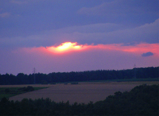 2009-07-fba-Sonnenuntergang - Odenwald