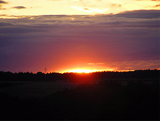 2009-08-ajdfa-Sonnenuntergang - Odenwald