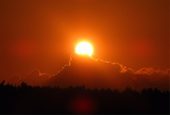 2009-08-gg-Sonnenuntergang - Odenwald