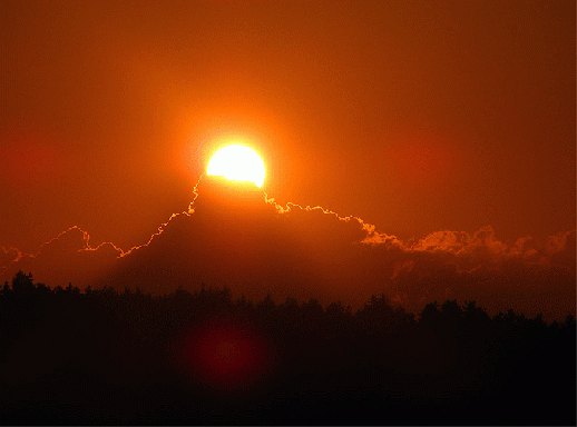 2009-08-gga-Sonnenuntergang - Odenwald