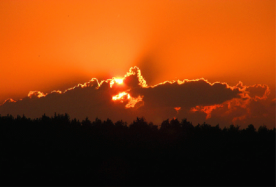 2009-08-ggh-Sonnenuntergang - Odenwald