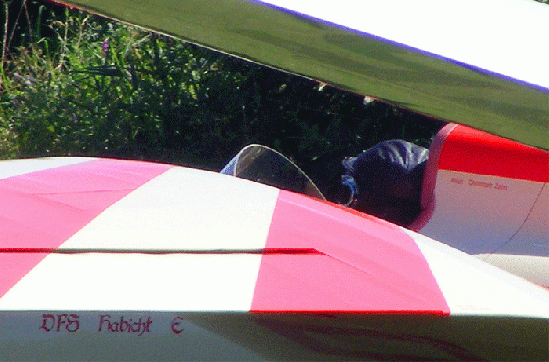 2009-08-hel-Christoph Zahn im Cockpit seiner Habicht - Obernau