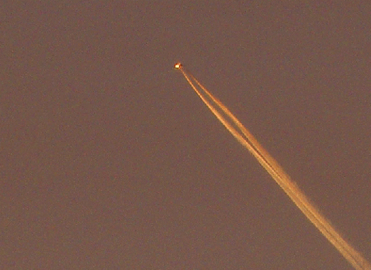 2009-10-bdpa-Überflieger bei Sonnenuntergang