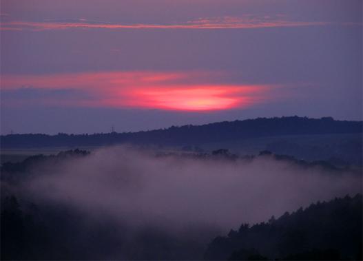 2011-06-becc-Sonnenuntergang + Nebelbank