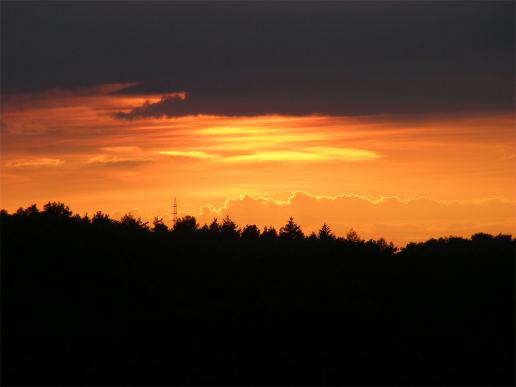 2011-08-dded-Sonnenuntergang - Odenwald