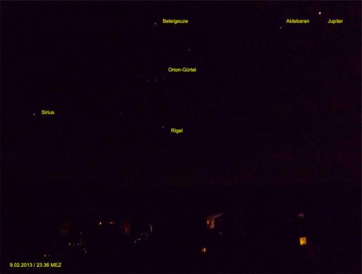 2013-02-aeb-Sirius, Orion und Jupiter