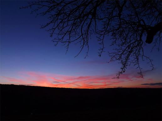 2014-01-bac-Sonnenuntergang - Odenwald