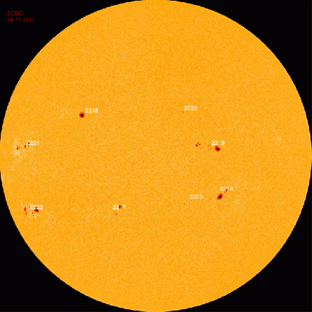 2014-11-dbg-Sonnen-Flecken (SOHO)