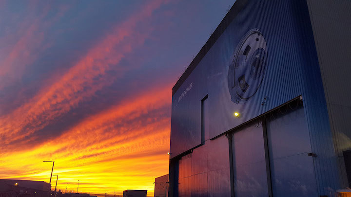 starliner-factory-sunset