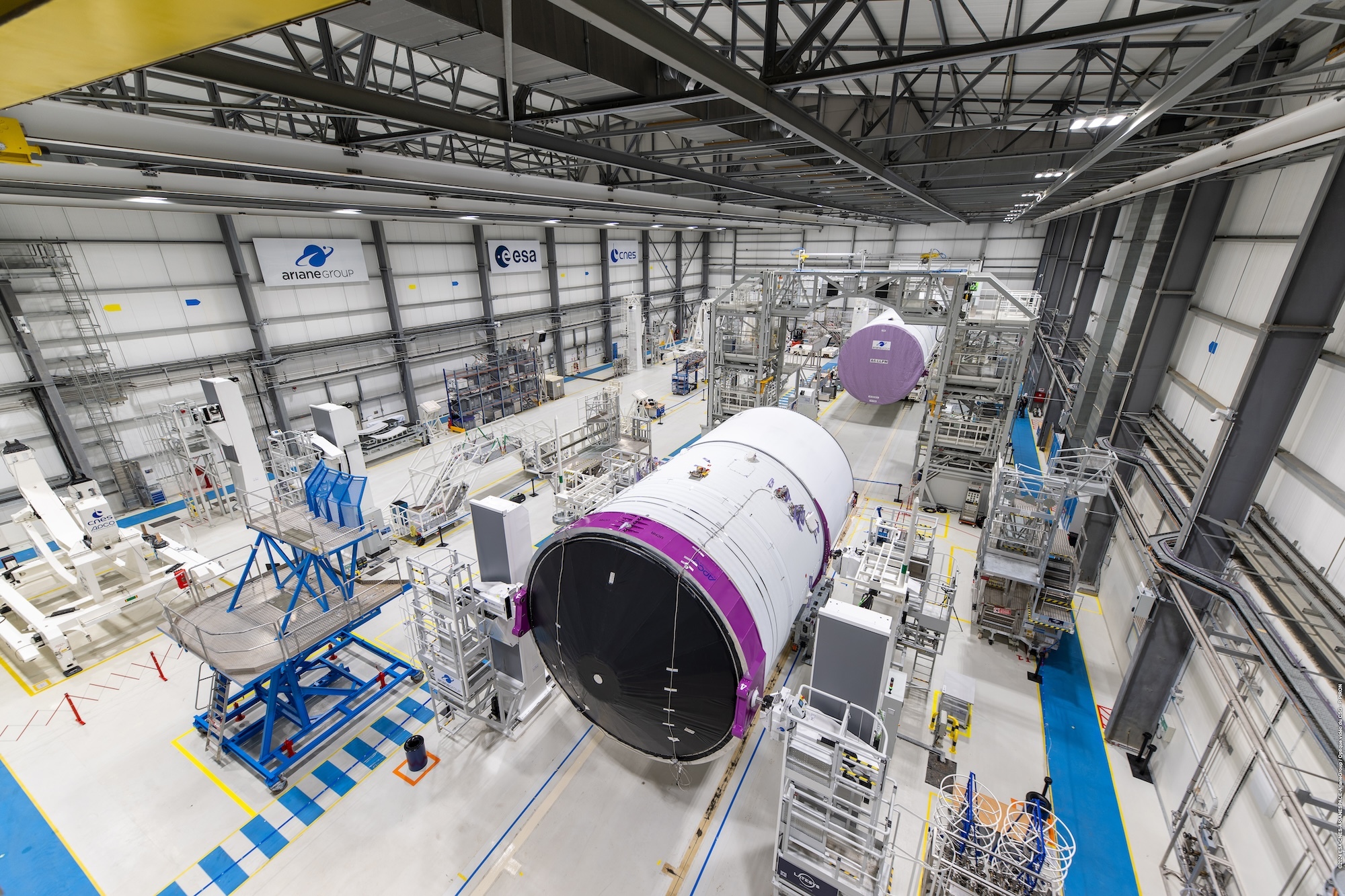 the-central-core-for-the-inaugural-ariane-6-flight-currently-being-assembled