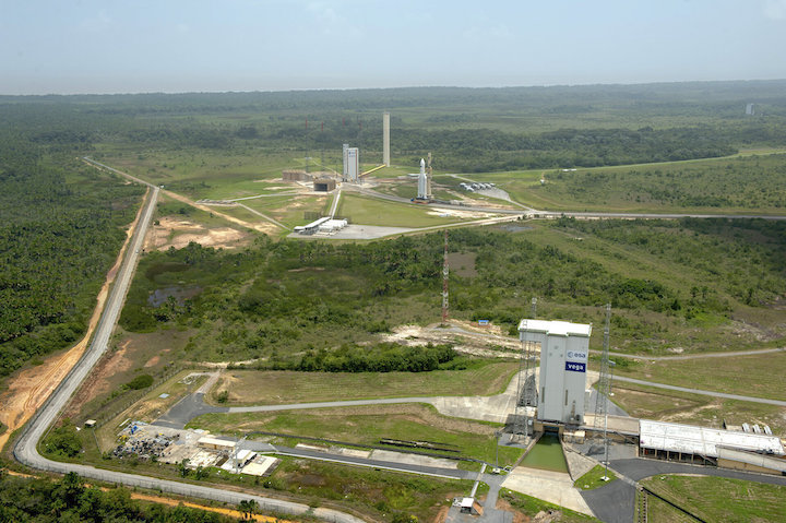 vega-and-ariane-5-launch-pads-at-europe-s-spaceport-pillars